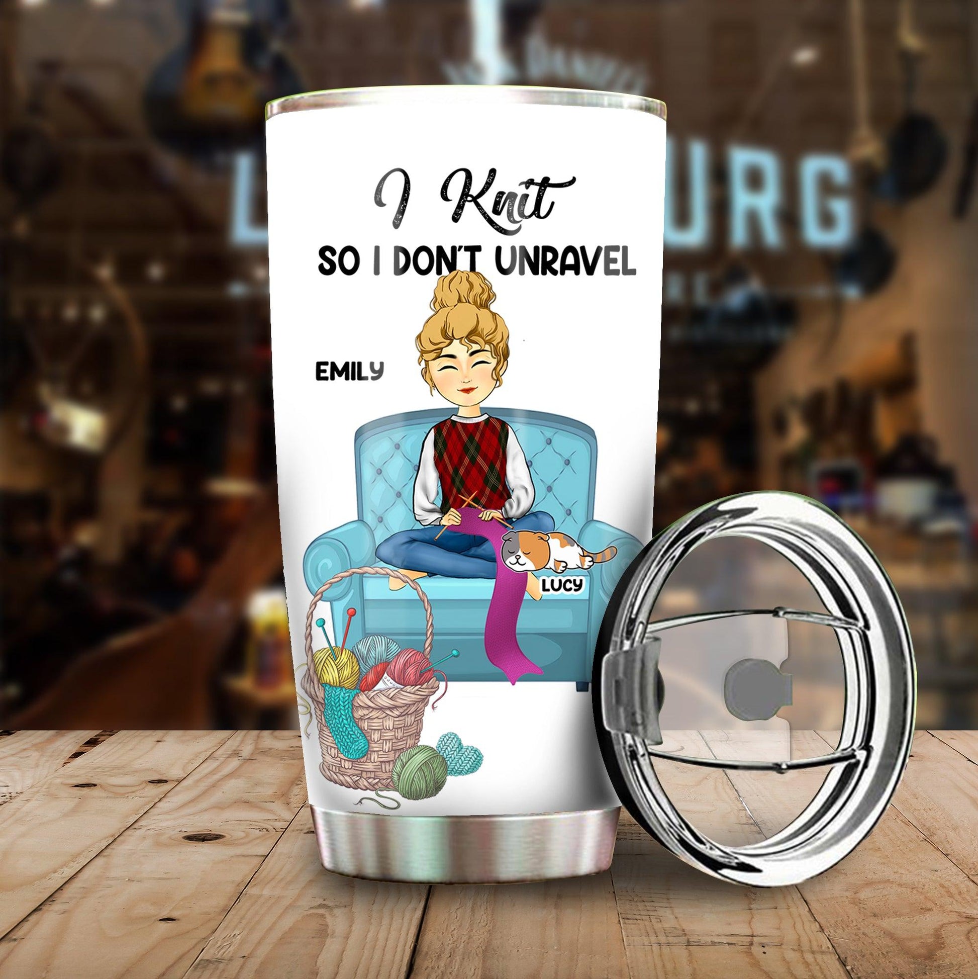 Personalized Crochet Tumbler - Best Gift For Crochet and Knitting