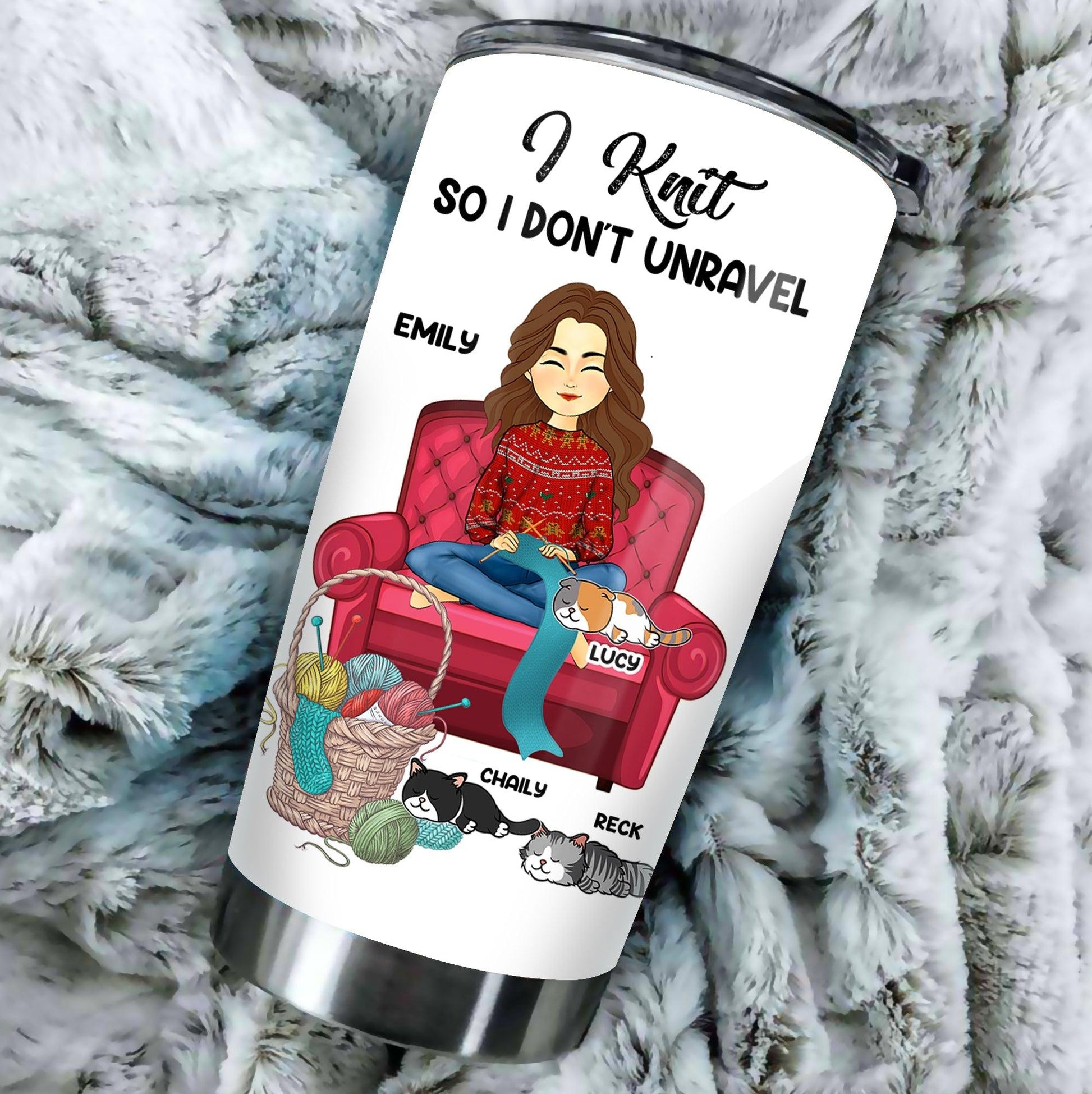 Personalized Crochet Tumbler - Best Gift For Crochet and Knitting