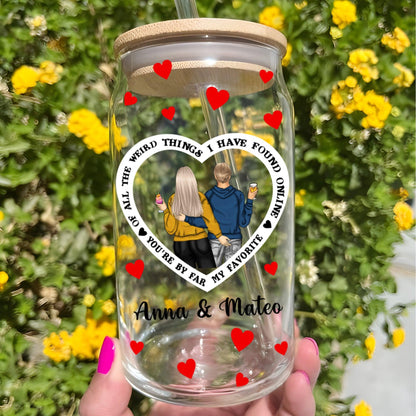 I Found You Anniversary Glass Bottle - Personalized Glass Bottle