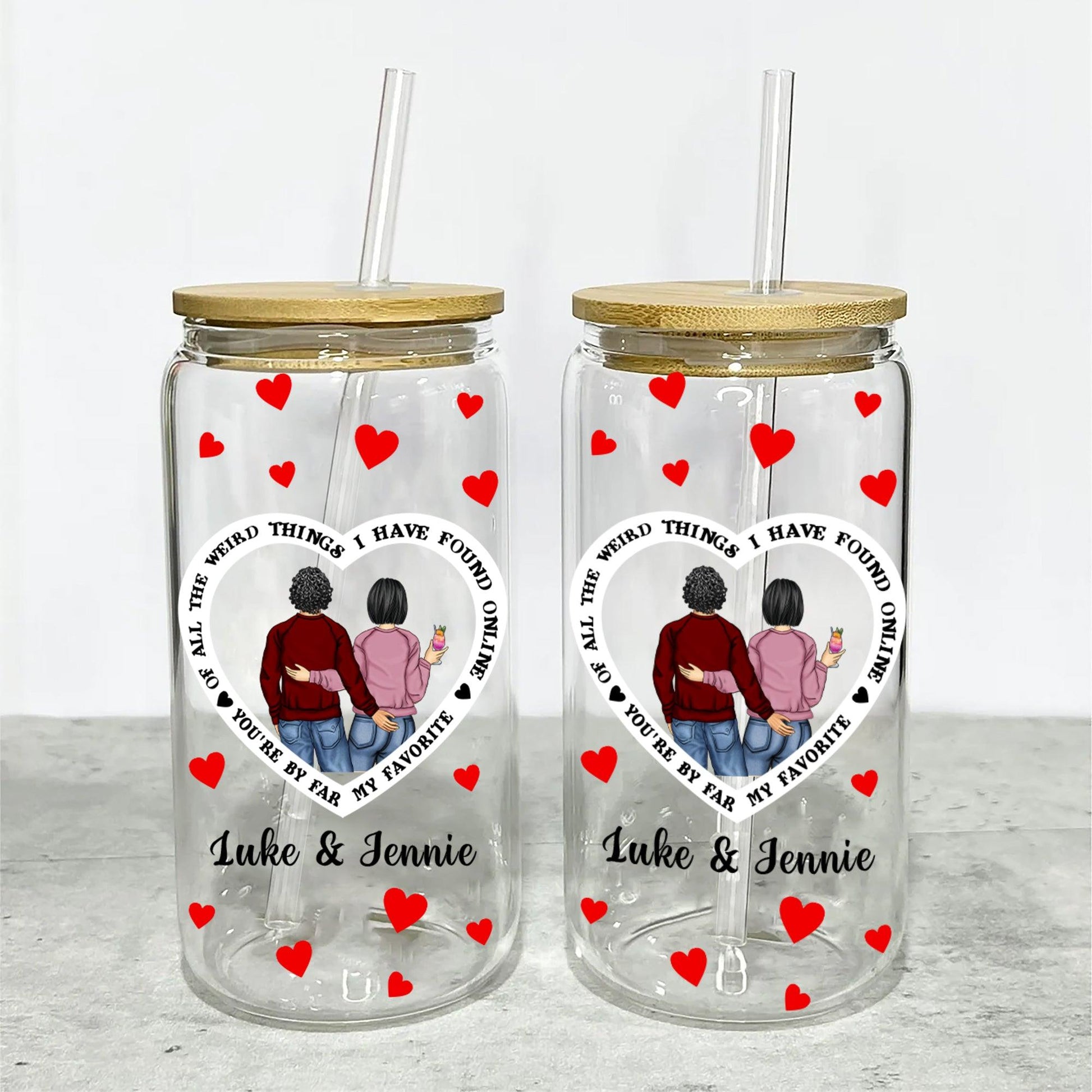 I Found You Anniversary Glass Bottle - Personalized Glass Bottle