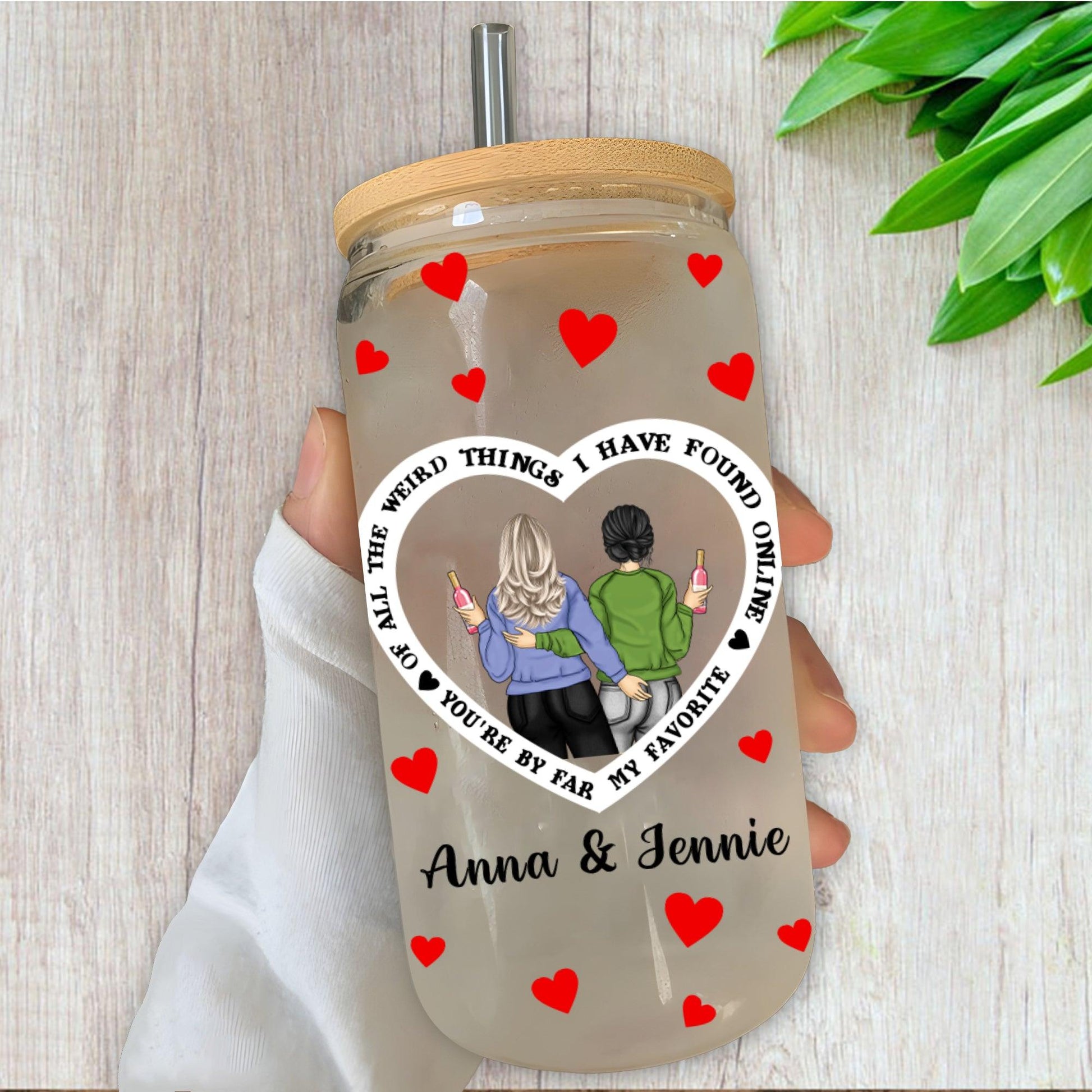 I Found You Anniversary Glass Bottle - Personalized Glass Bottle