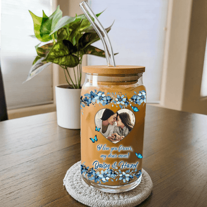 Love Letter For Mother Upload Your Photo Best Gift For Mom Glass Bottle/Frosted Bottle With Lid & Straw Mother Gift - Personalized Glass Bottle