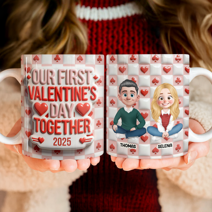 Our First Valentine's Day - Personalized Custom 3D Inflated