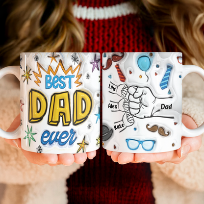 Best Dad Ever - Personalized Custom 3D Inflated