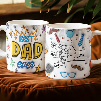 Best Dad Ever - Personalized Custom 3D Inflated