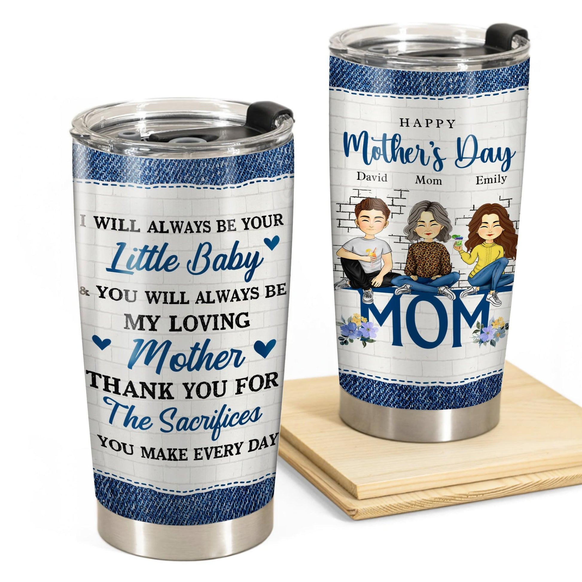 Always Be Little Baby Tumbler - Personalized Custom Tumbler