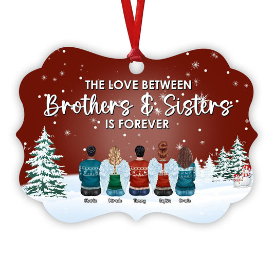 Brothers & Sisters Forever - Personalized Christmas Ornament Gift