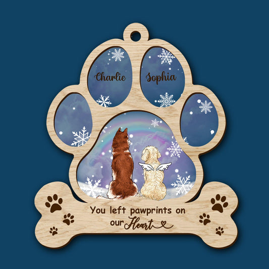 You Left Pawprints On My Heart - Custom Shape Wood & Acrylic