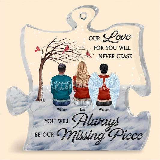 Missing Piece Acrylic Ornament - Personalized Custom Acrylic Ornament