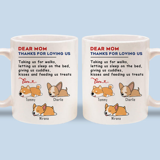 Personalized Dear Mom Dad Thanks - Custom Mugs Gift For Dog Lovers