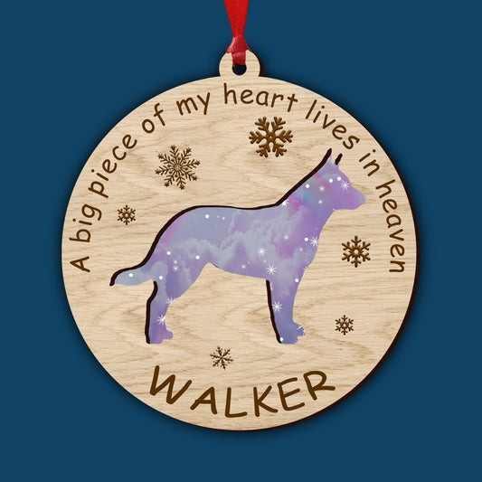 Big Piece Of My Heart Ornament - Custom Shape Wood and Acrylic Ornament