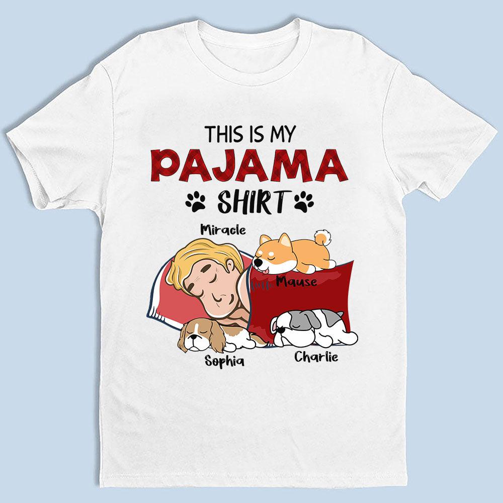 Personalized Dog Lover T-Shirt - This Is My Pajama Gift For Lovers