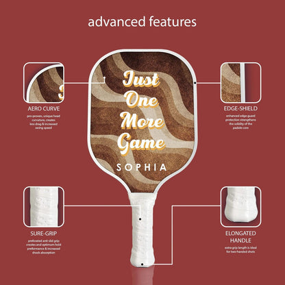 Just One More Game Pickleball Paddle - Personalized Gift