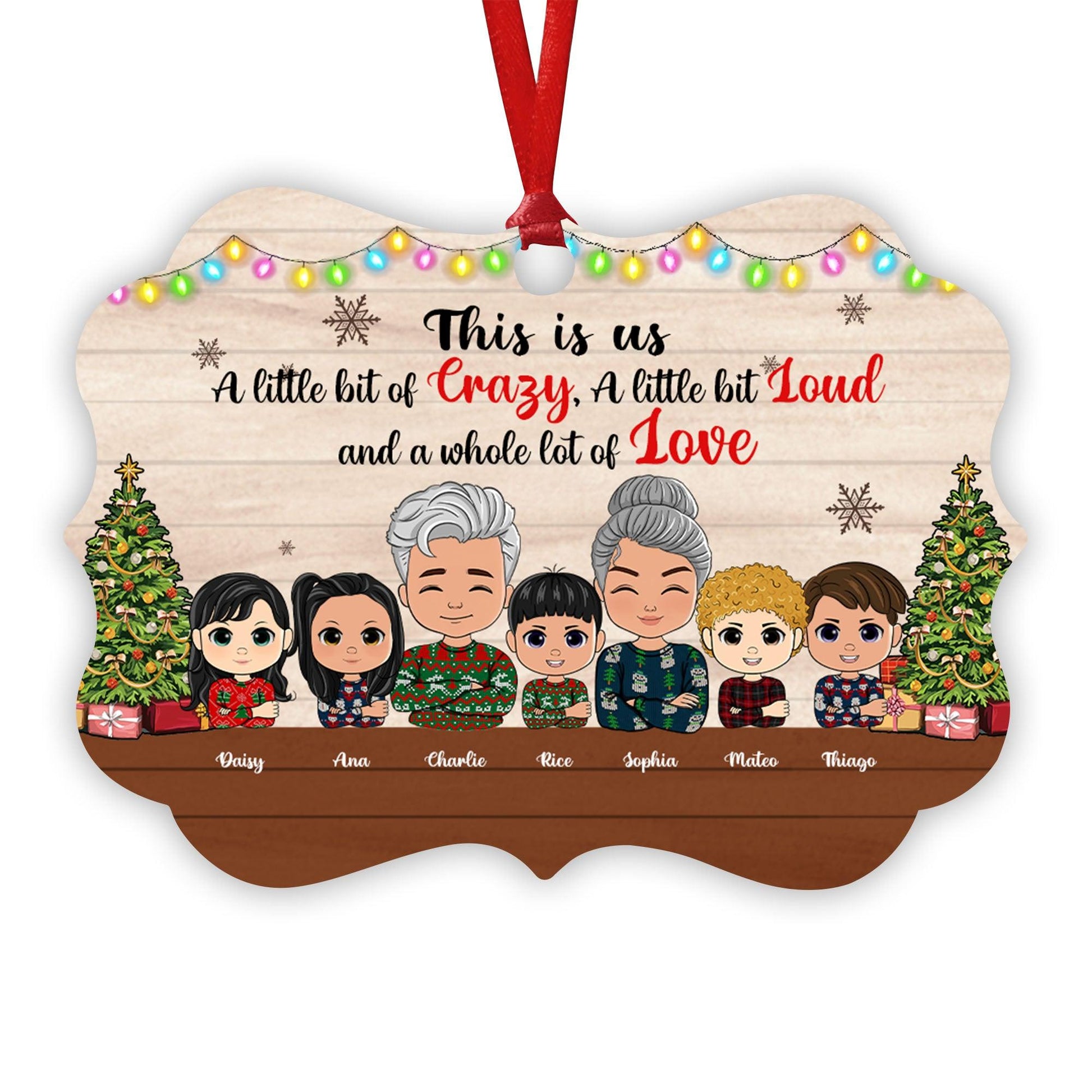 Personalized Family Ornament - This Is Us A Lot Of Love Gift