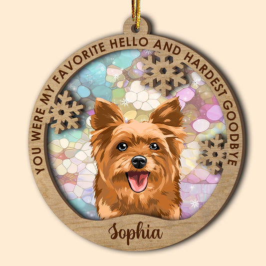 My Hardest Goodbye Memorial Ornament - Custom Wood & Acrylic