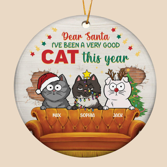 On The Naughty List - Personalized Ceramic Christmas Ornament