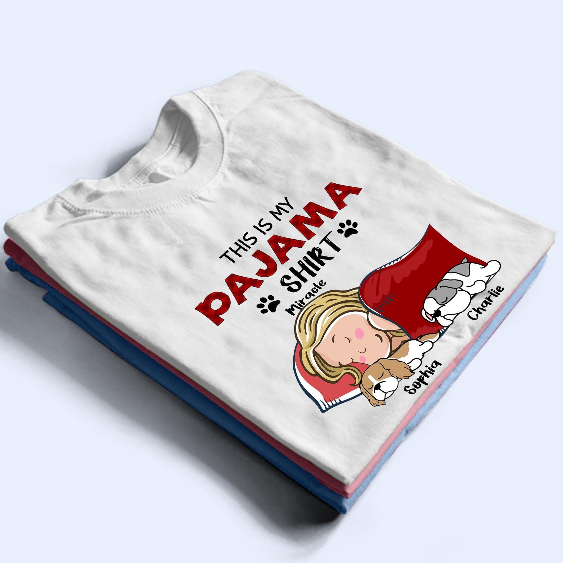 Personalized Dog Lover T-Shirt - This Is My Pajama Gift For Lovers