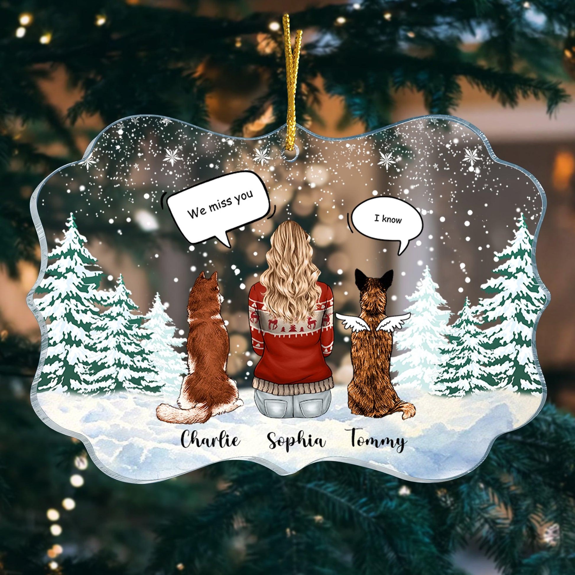 I Miss You Acrylic Ornament - Personalized Custom Acrylic Ornament