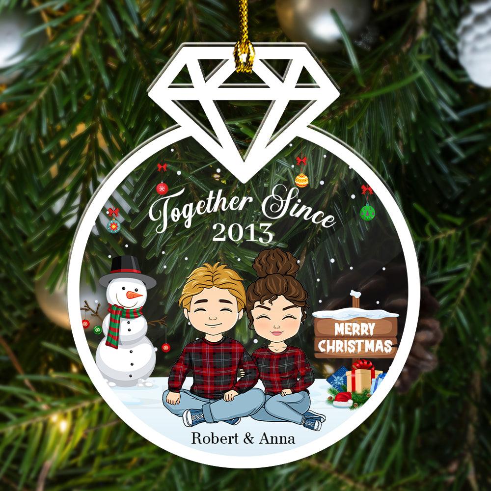 Our First Christmas - Personalized Acrylic Ornament Gift For Couple