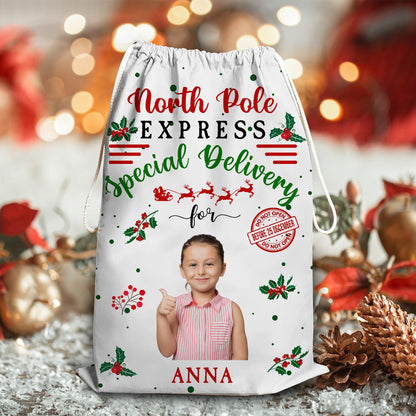 Delivery For Our Kids - Upload Photos - Custom Christmas Sack