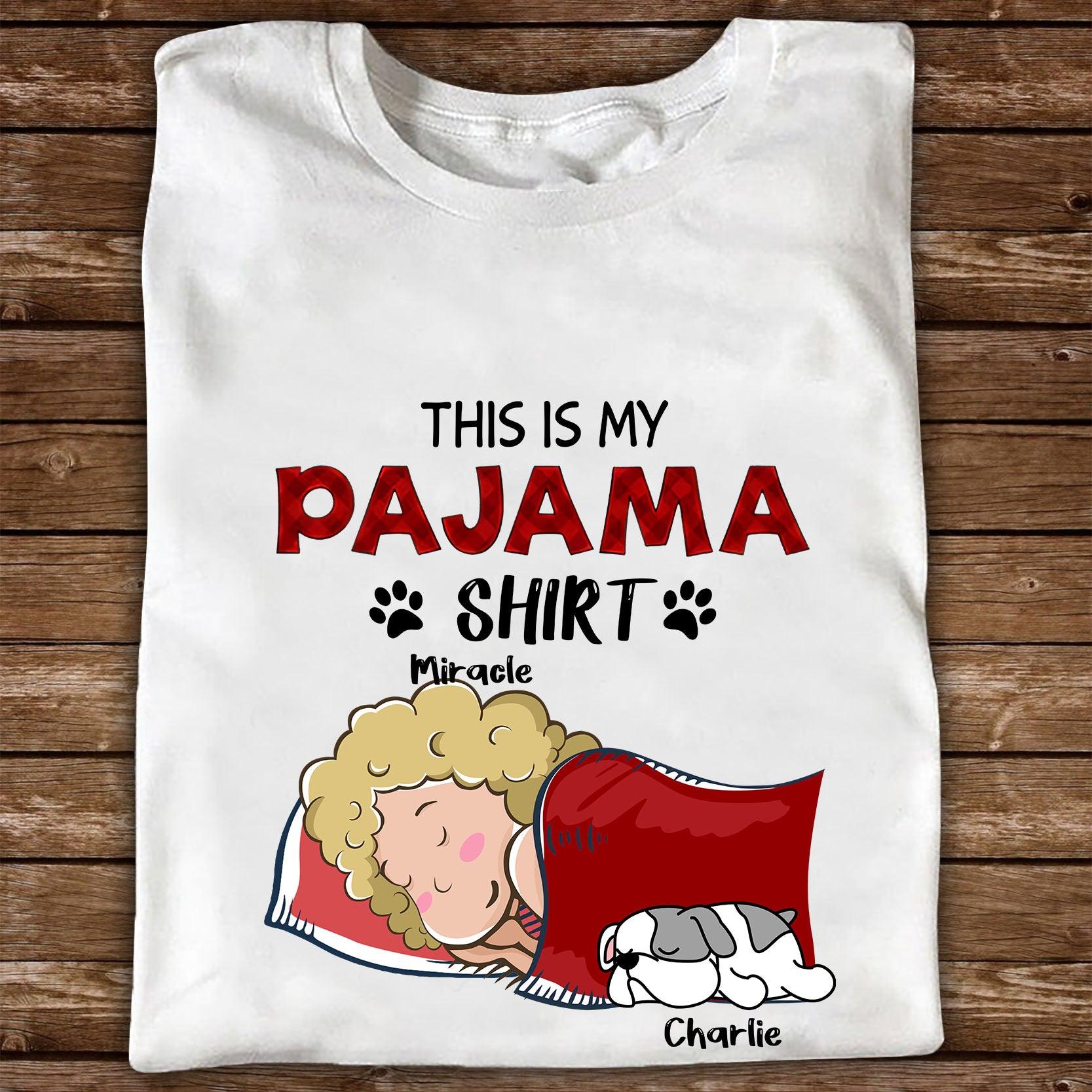 Personalized Dog Lover T-Shirt - This Is My Pajama Gift For Lovers