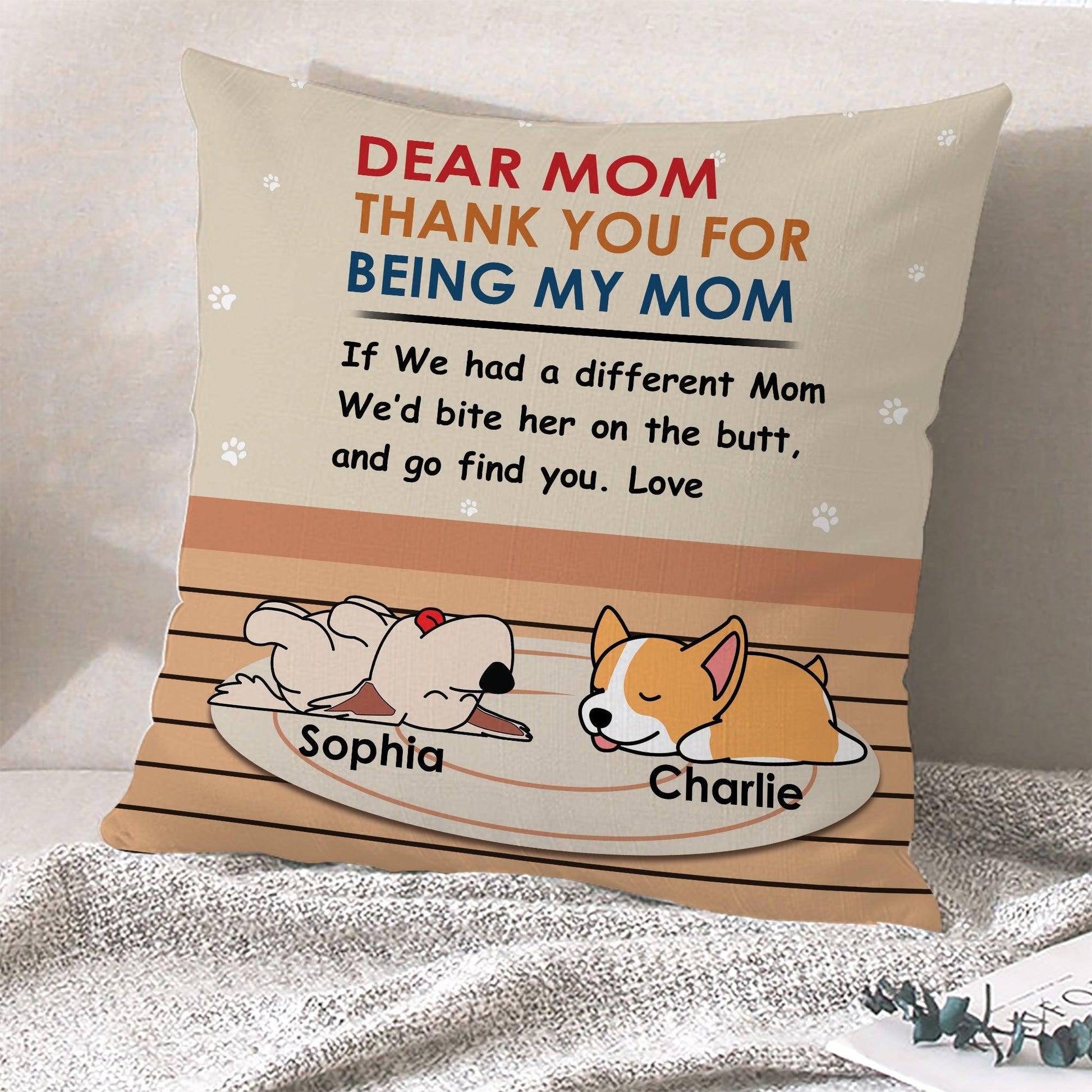 Personalized Dad Pillow - Thank You for Being My Dad Gift