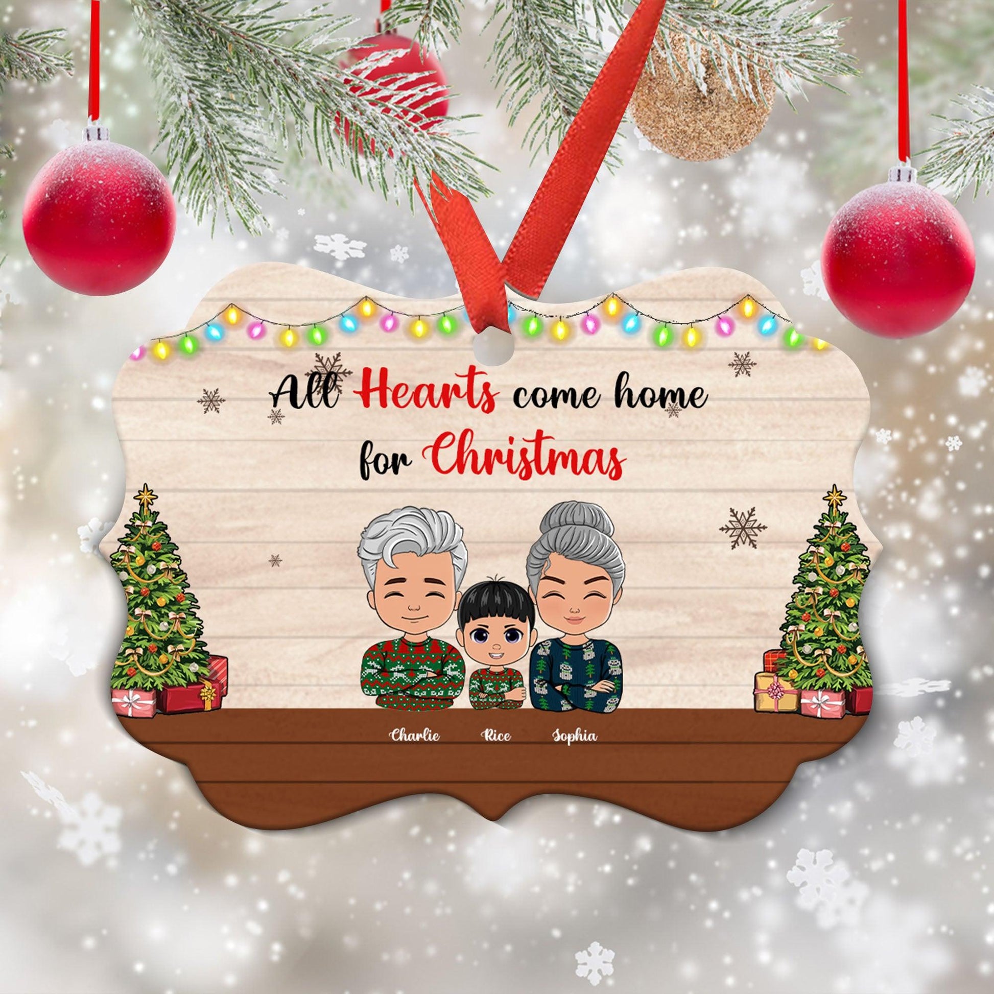 Personalized Family Ornament - This Is Us A Lot Of Love Gift