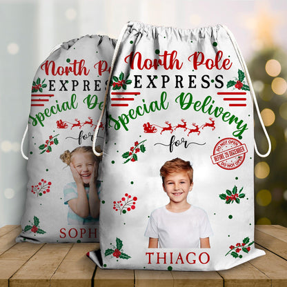 Delivery For Our Kids - Upload Photos - Custom Christmas Sack