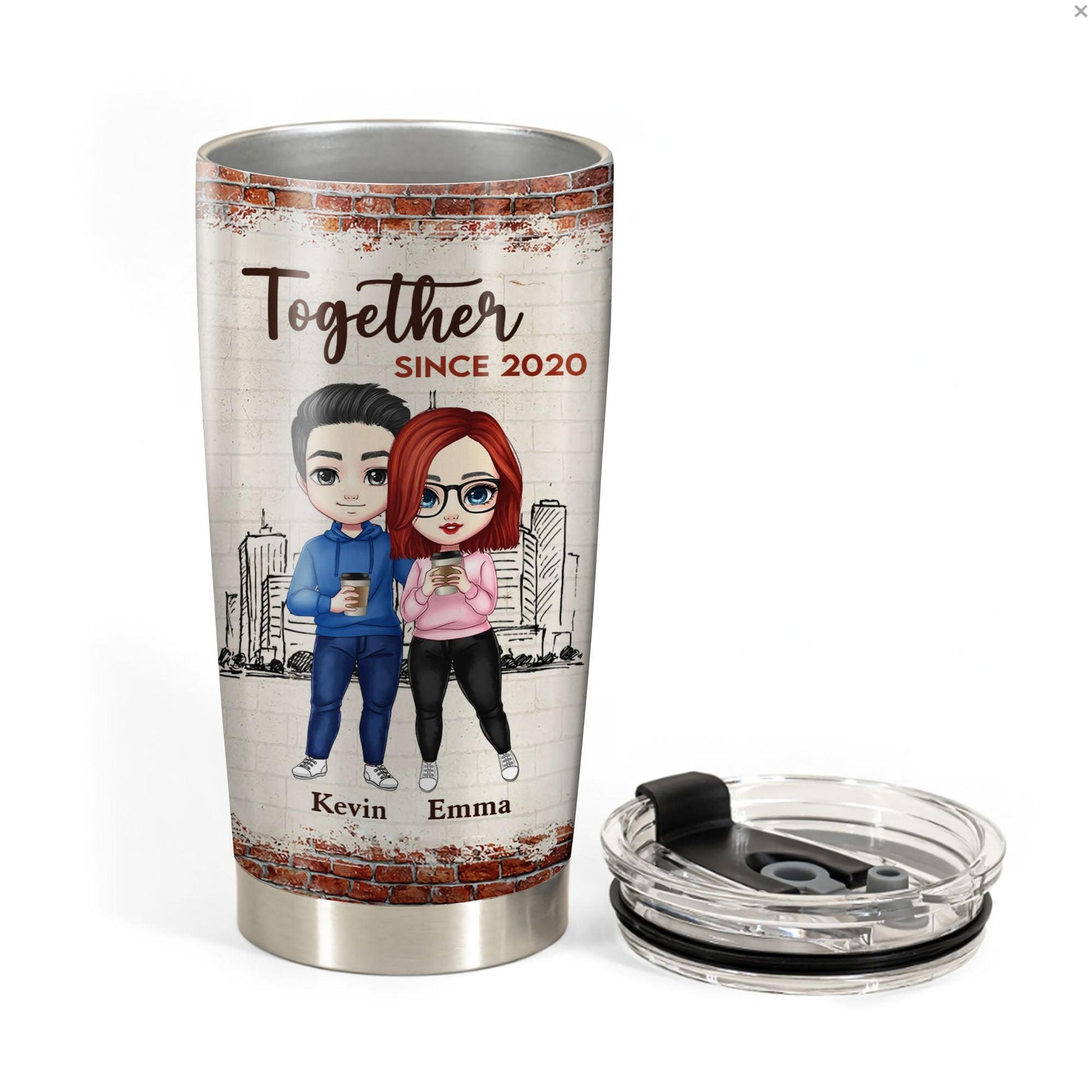 The Day I Met You - Couple Gift - Personalized Custom Tumbler