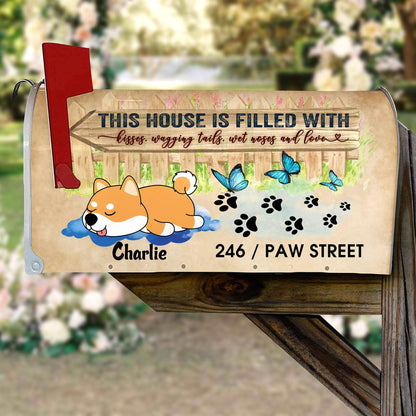 Personalized Mailbox Cover - Kisses, Wagging Tails & Love