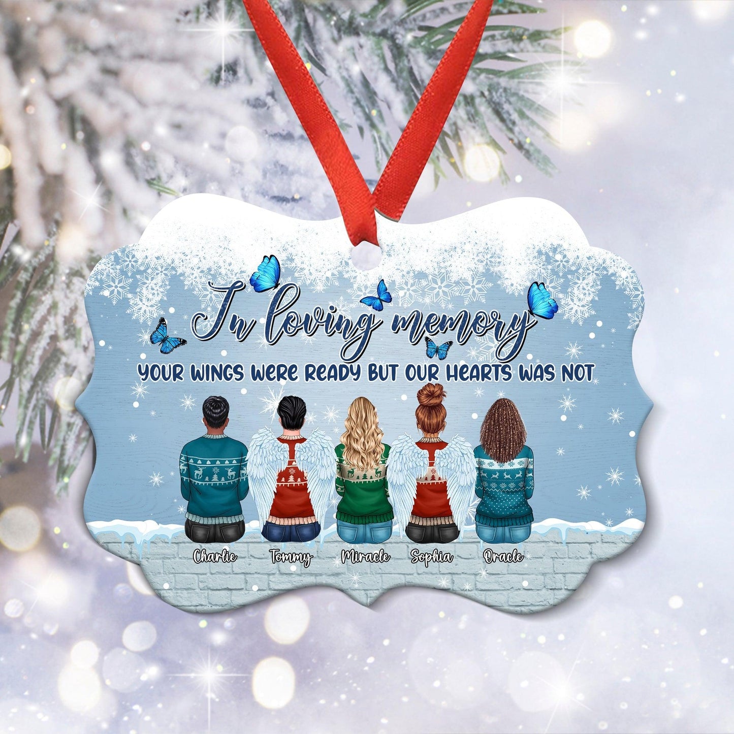 Wings Ready Hearts Not - Personalized Ornament - Memorial Ornament