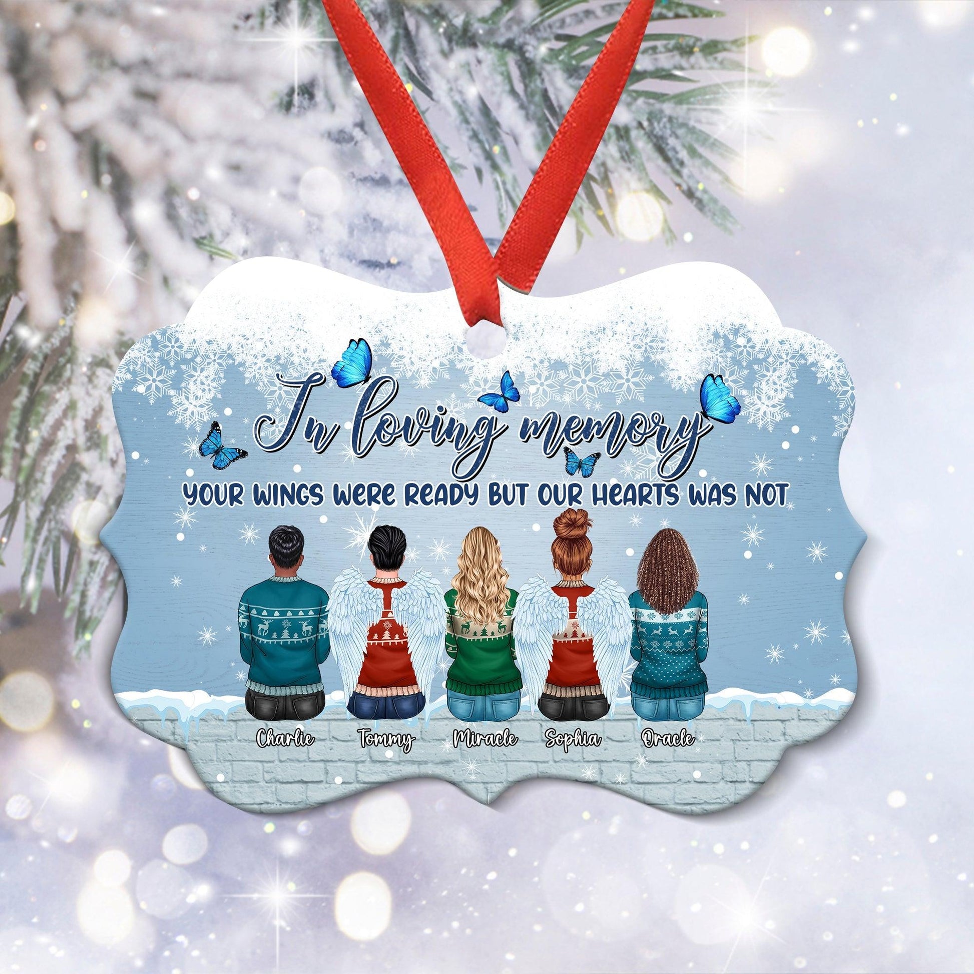 Wings Ready Hearts Not - Personalized Ornament - Memorial Ornament