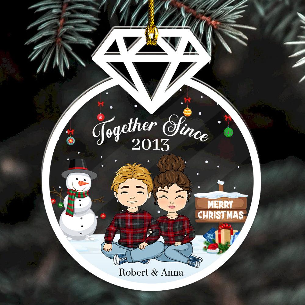Our First Christmas - Personalized Acrylic Ornament Gift For Couple