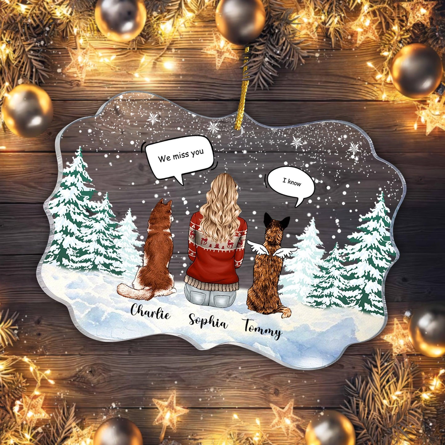 I Miss You Acrylic Ornament - Personalized Custom Acrylic Ornament