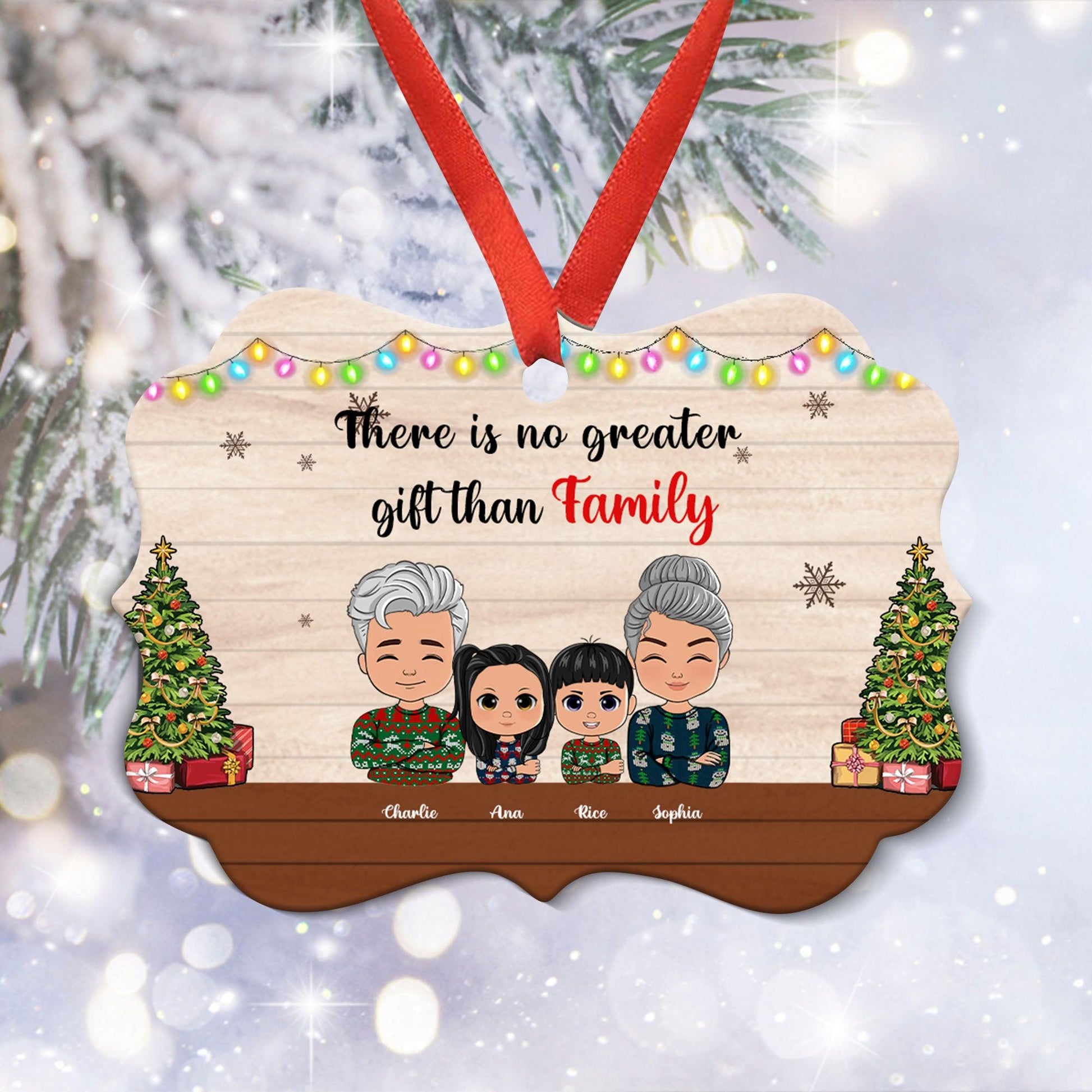 Personalized Family Ornament - This Is Us A Lot Of Love Gift