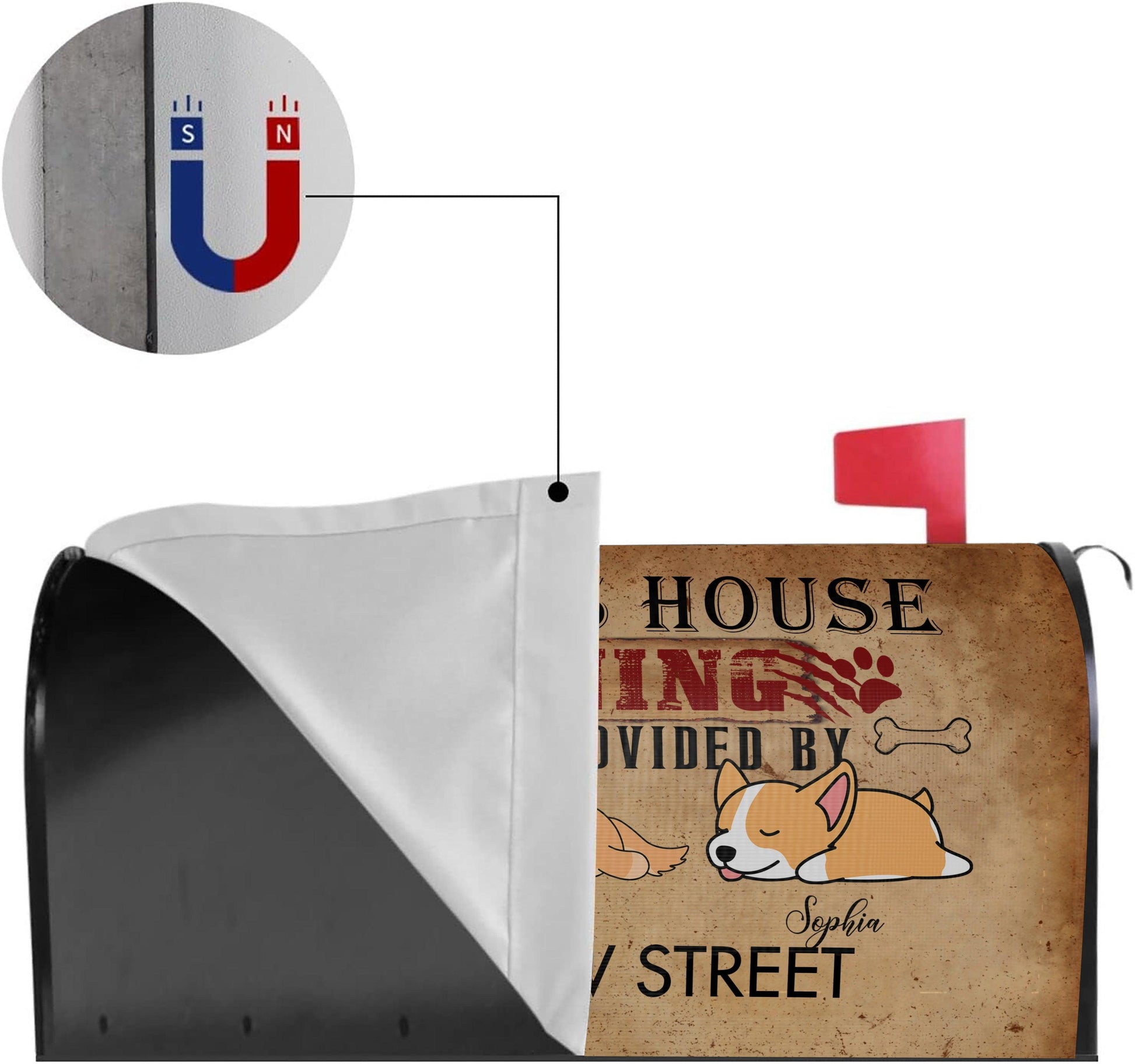 Personalized Mailbox Sign - Warning House Security Provided By Dogs