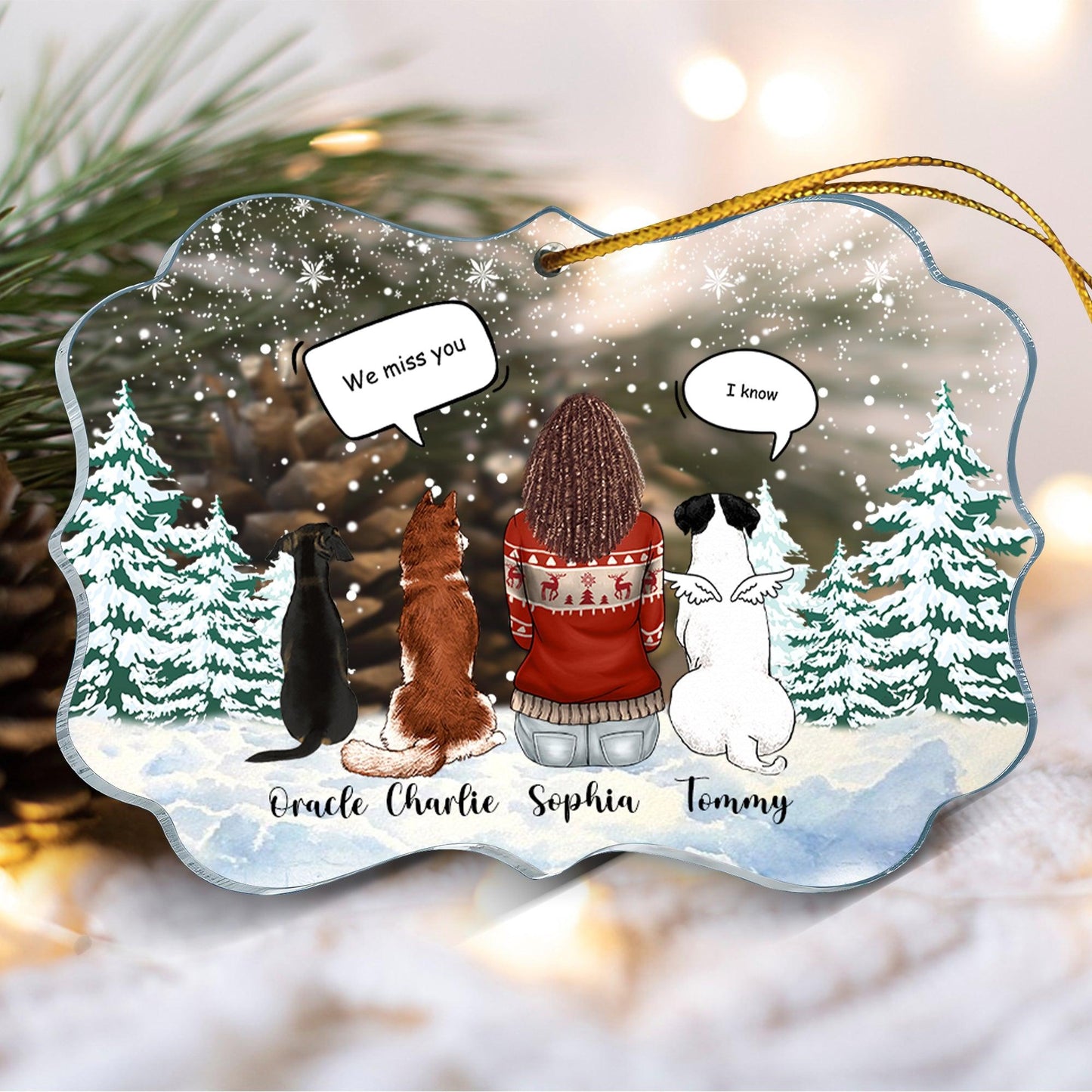 I Miss You Acrylic Ornament - Personalized Custom Acrylic Ornament