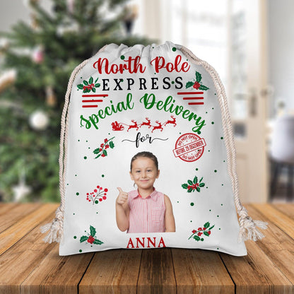 Delivery For Our Kids - Upload Photos - Custom Christmas Sack
