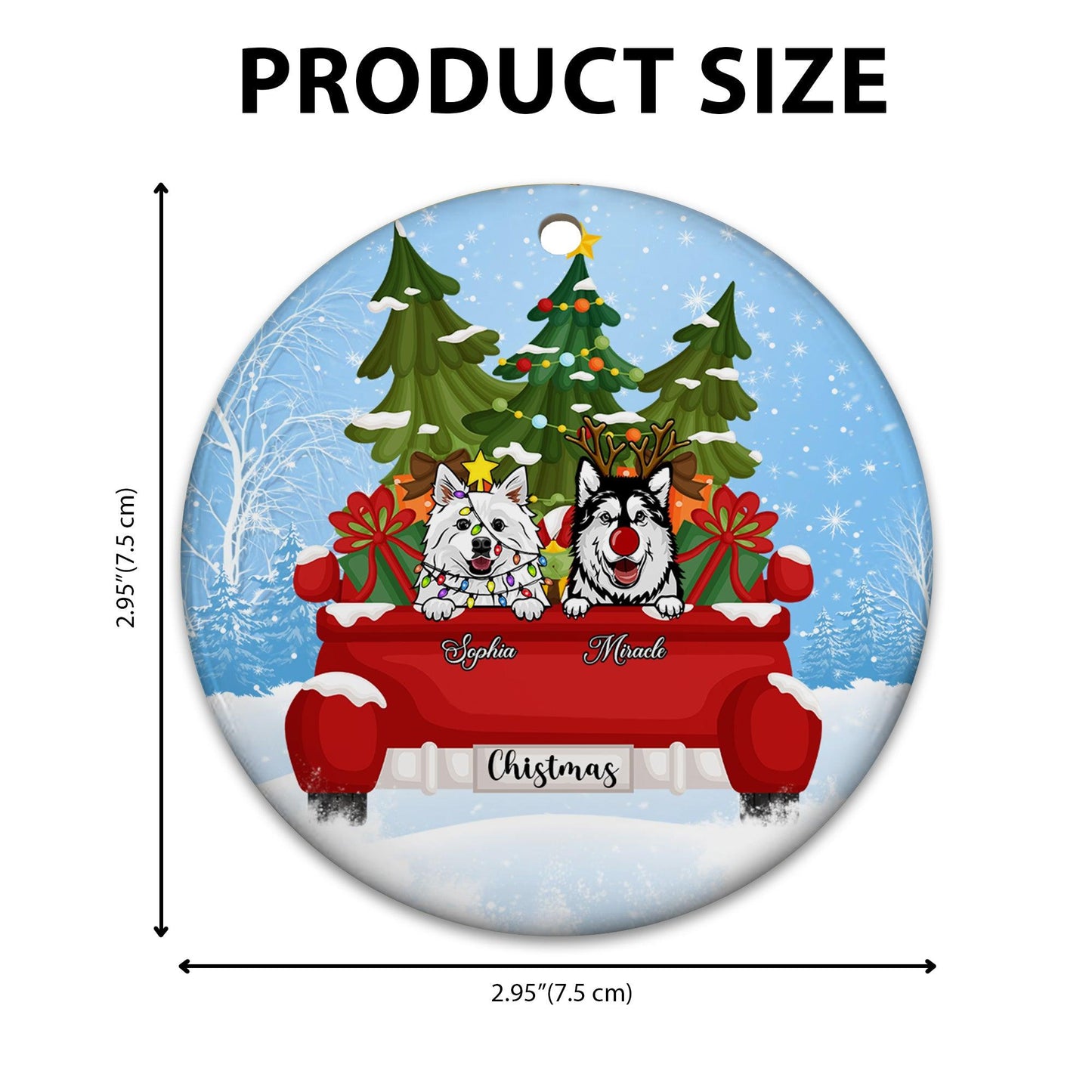 Christmas and Dogs - Personalized Ceramic Ornaments Dog Lovers