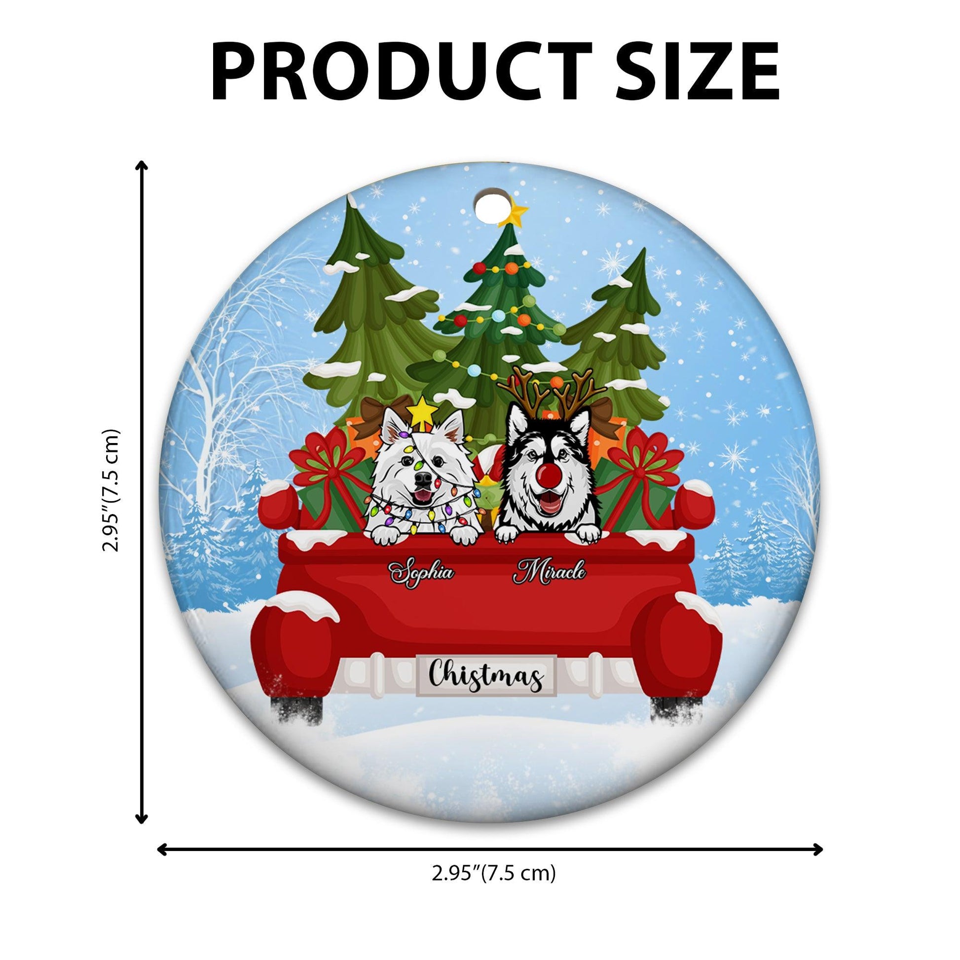 Christmas and Dogs - Personalized Ceramic Ornaments Dog Lovers