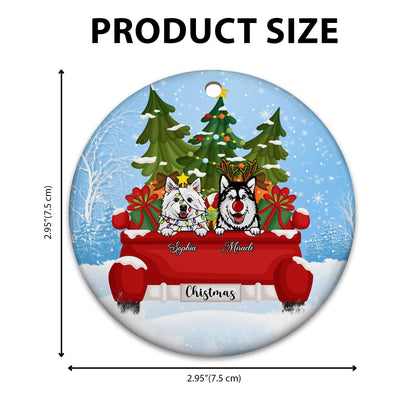 Christmas and Dogs - Personalized Ceramic Ornaments Dog Lovers