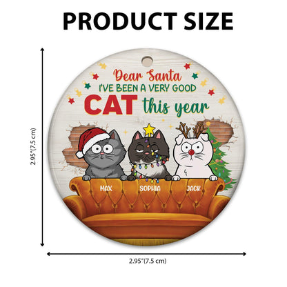 On The Naughty List - Personalized Ceramic Christmas Ornament