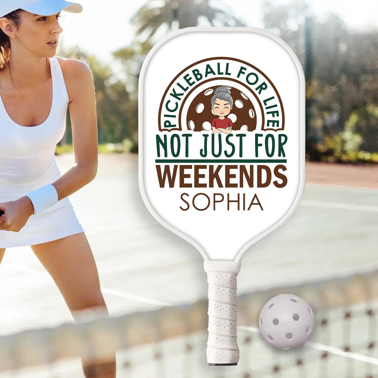Pickleball for Life Paddle - Personalized Custom Name Gift