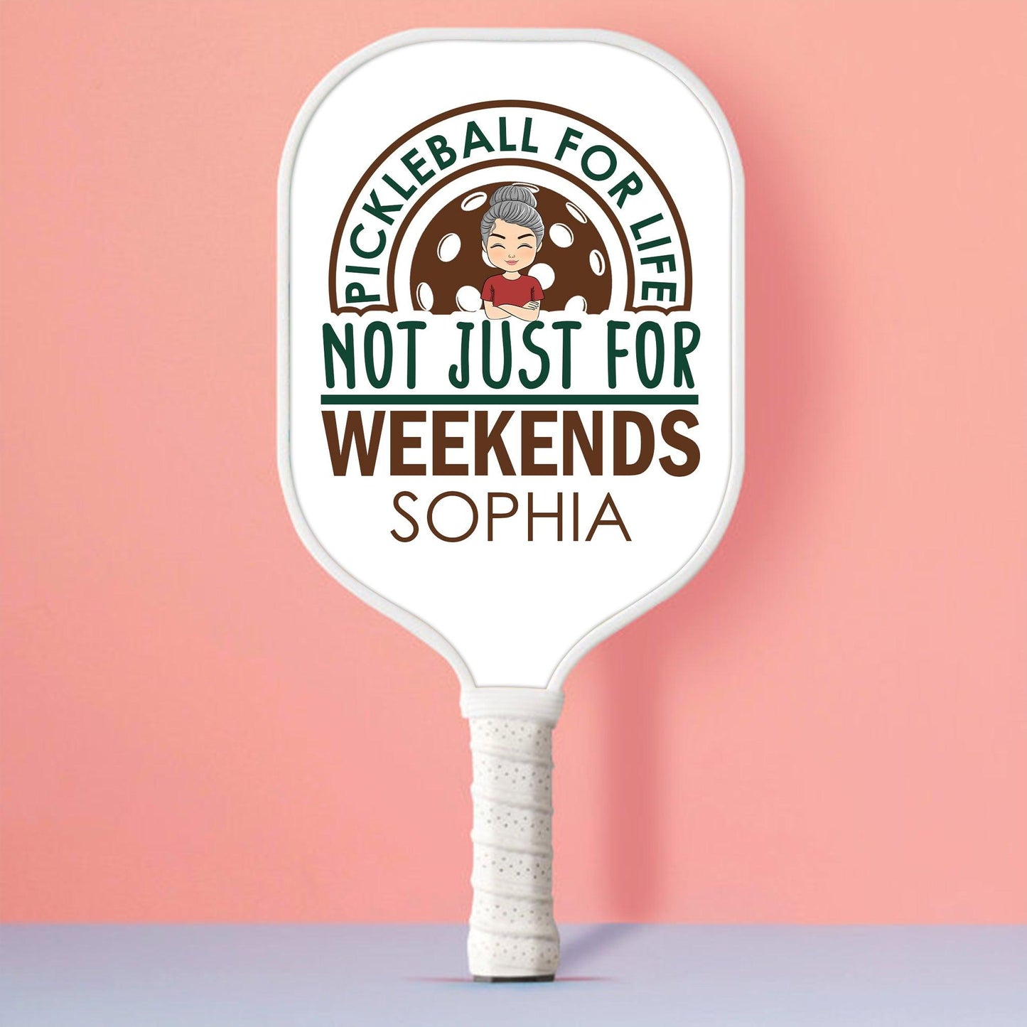 Pickleball for Life Paddle - Personalized Custom Name Gift