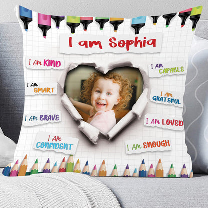 Personalized Granddaughter I Am Kind Pillow - Grandchildren Gift