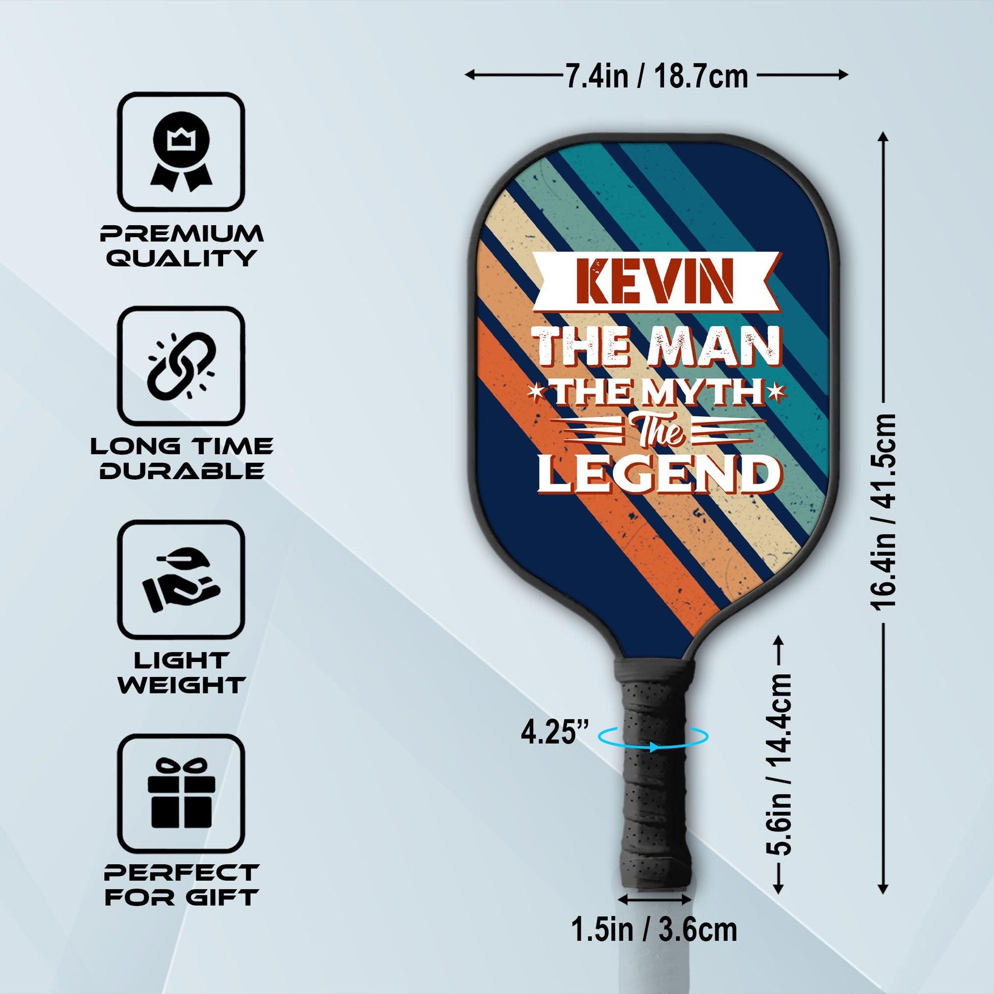 Personalized Pickleball Paddle - The Man The Myth The Legend Name