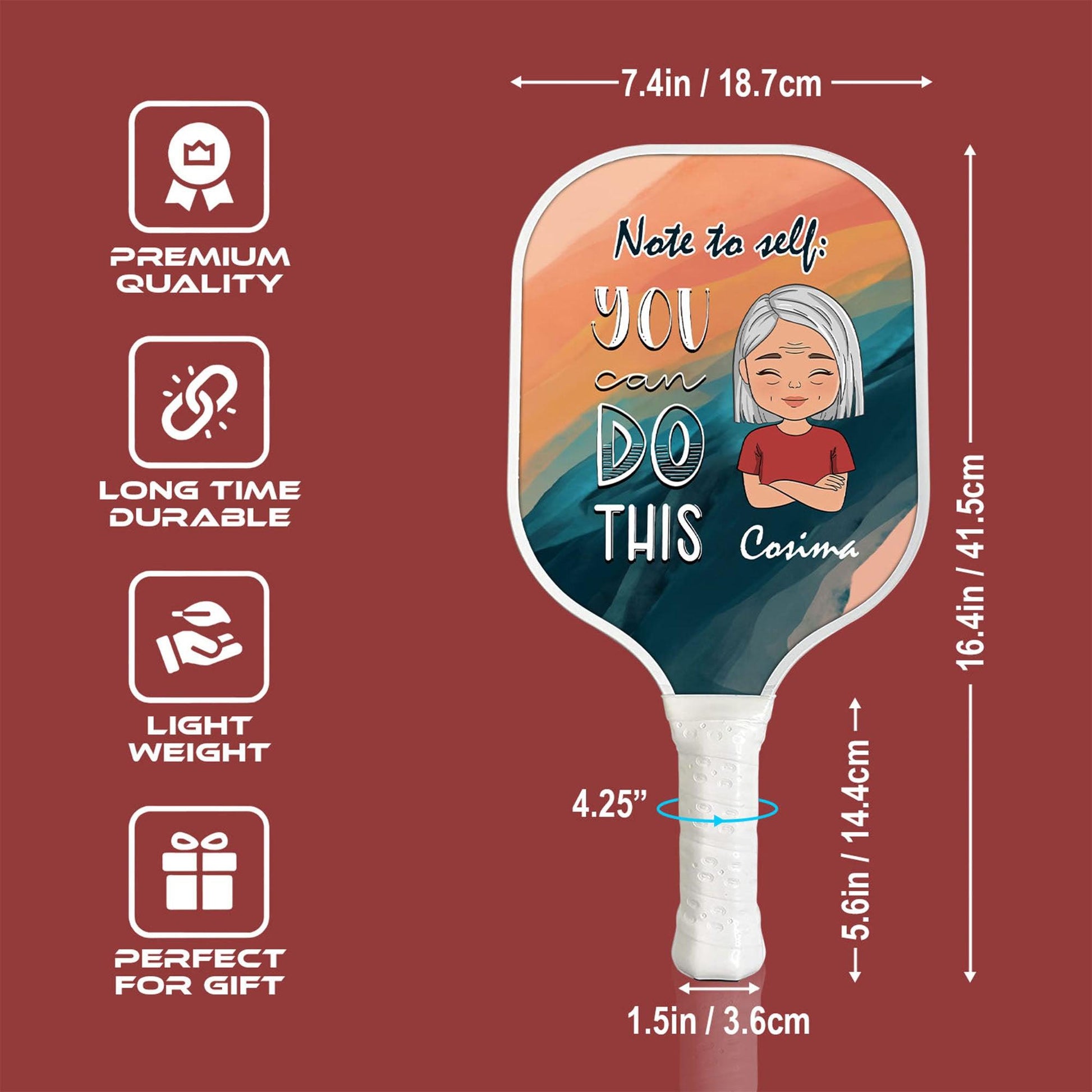 Personalized Pickleball Paddle - Note To Self You Can Do This Name