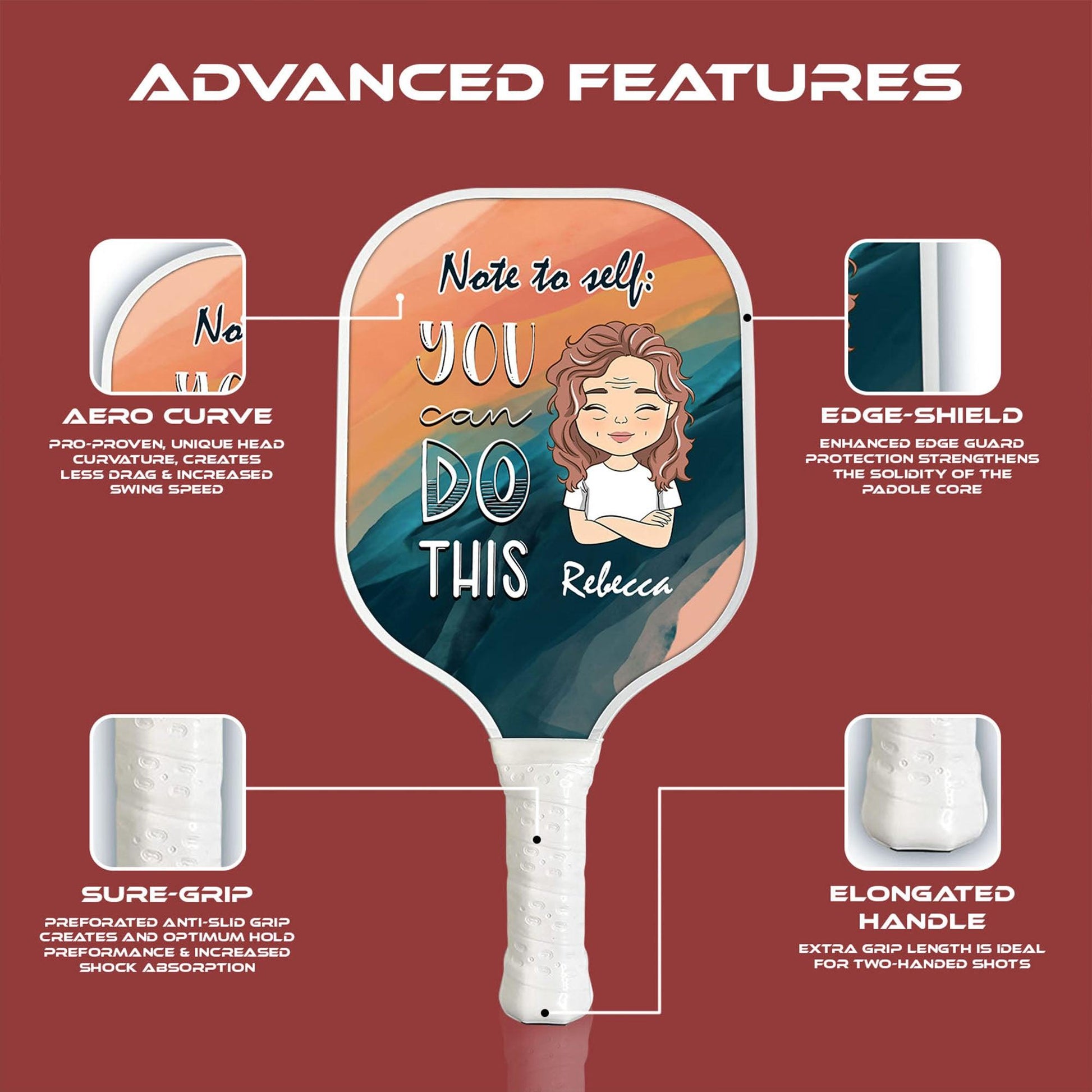 Personalized Pickleball Paddle - Note To Self You Can Do This Name