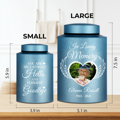 In Loving Memories Keepsake Urn for Ashes - Stainless Steel Urn