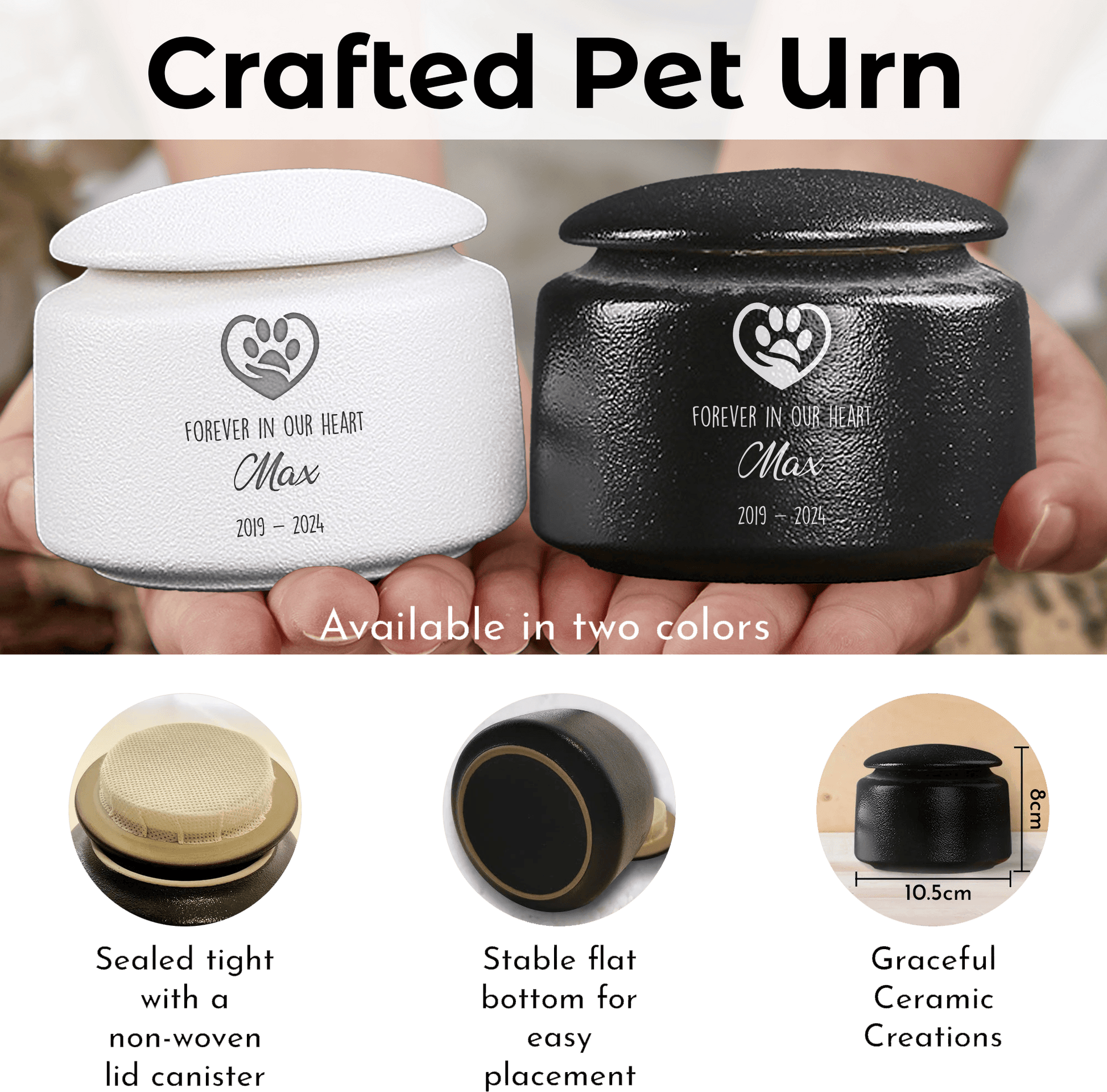 Personalized Pet Urn - Pet Urn with Name - Ashes Keepsake - Pet Gifts